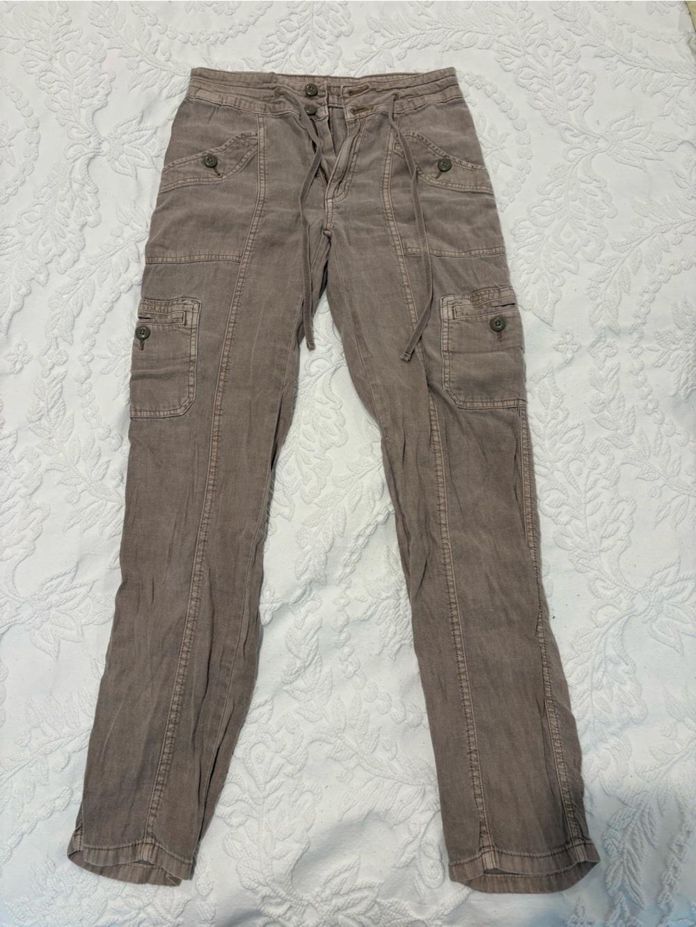 American Eagle Outfitters Women's Straight Leg Cargo - Taupe